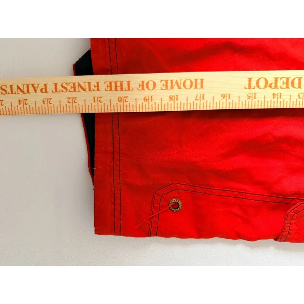 OP Ocean Pacific Mens 3XL 48-50 Red Black Swim Trunks Mesh Lined Cargo